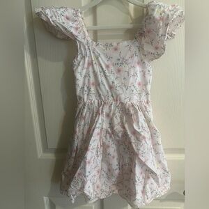 Charming Floral Kids Dress in Soft Pink